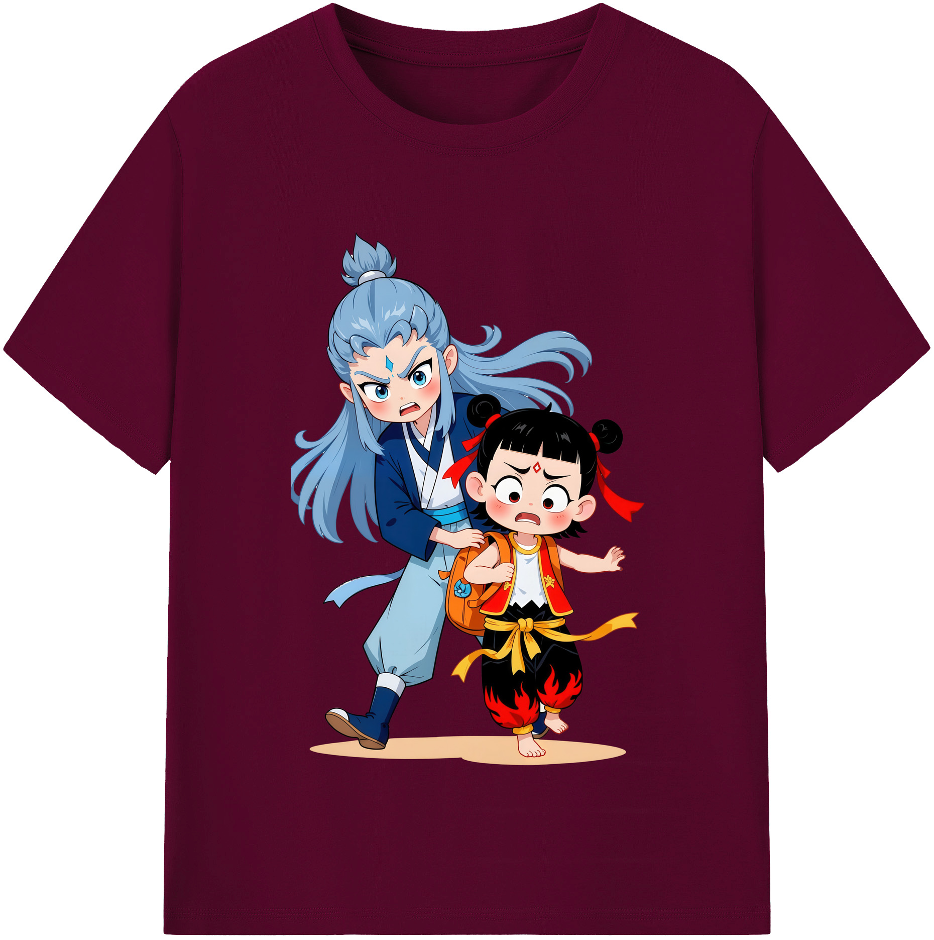 （画像用） Ne Zha 2 ナタ 魔童の大暴れ レディースカジュアルプリントTシャツ（綿100％）